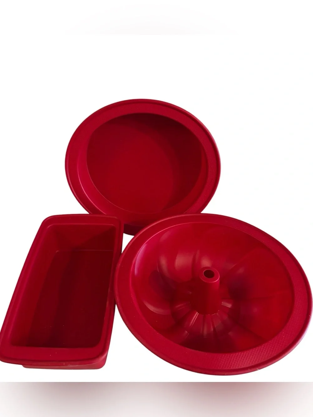 Kitchenaid 3 Piece Bakeware Set Bundt Cake Fluted Round Pan Loaf Pan Silicone